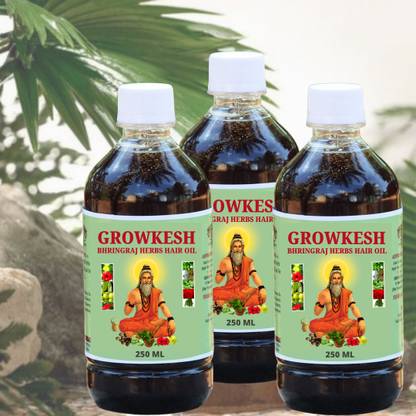 Growkesh Bhringraj Best Long Hair & Hair fall Control Hair Oil