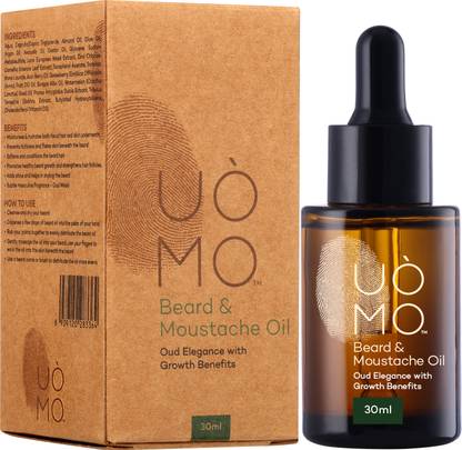 UOMO Mens Beard Hair Growth Oil | Natural Hair Oil for Thicker & Longer Beard Hair Oil