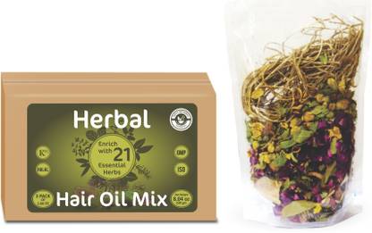 Holy Natural Herbal Hair Oil Mix (76g x 3 packs) 21 Essential Hair Oil