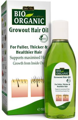 Indus Valley Bio Organic Growout Hair Oil For Hair Regrowth, Reduces Hair Fall  Hair Oil