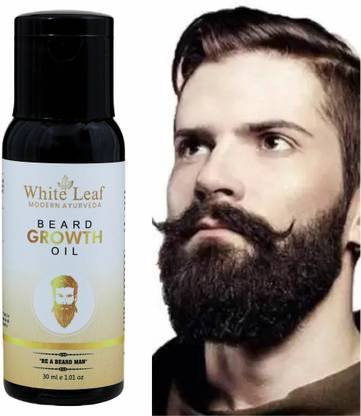 White Leaf Advanced Beard Growth Oil for Men - (Almond & Jojoba) for Beard Growth hair oil Hair Oil