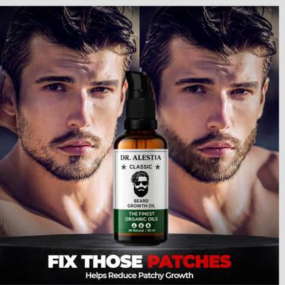 dr. alestia 4 x Faster Beard Growth with 100% Natural  Hair Oil