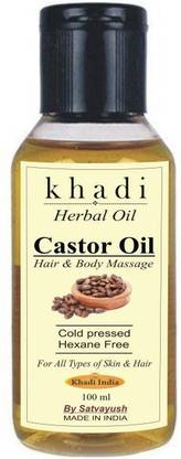 Satvayush Khadi Castor Oil Cold pressed For Hair & Body Massage Natural & Herbal Hair Oil