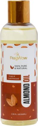 FragWow Cold-Pressed Almond Oil For Healthy Hair, Skin, Nails And Massage Hair Oil