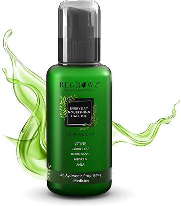 REGROWZ Everyday Nourishing Hair Oil - Bhringaraj, Amla and DHT Blockers Hair Oil