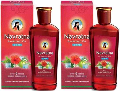 Navratna Ayurvedic oil cool hair oil with 9 actie herbal ingredients Hair Oil