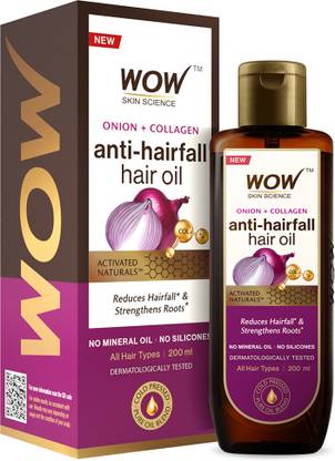 WOW SKIN SCIENCE Onion & Collagen Anti-Hairfall Hair Oil | Nourishes Scalp & Stimulates Roots Hair Oil