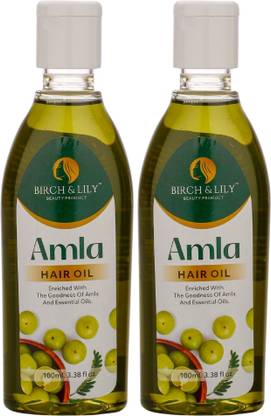 Birch and Lily Nourishing & Strengthening | Amla with Bhringraj & Brahmi | Pack of 2| Hair Oil