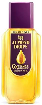 BAJAJ Almond Drops with 6X Vitamin E Nourishment for 2X Hairfall Reduction Hair Oil