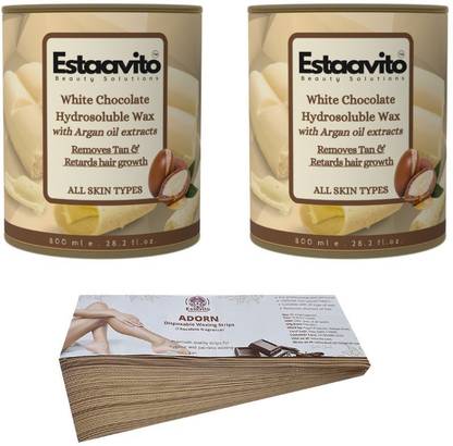 ESTAVITO White Chocolate Wax 800ml For Hair & Tan Removal |PACK OF 2 | Wax