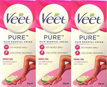 Veet hair removal cream pack of 3 total 150grm Cream