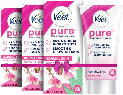 Veet Pure Hair Removal - Normal Skin Cream 50g,Set Of 3 Cream