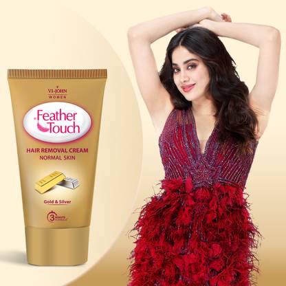 VI-JOHN FEATHER TOUCH Gold & Silver Hair Removal for Salon-like Finish No Ammonia Smell Cream