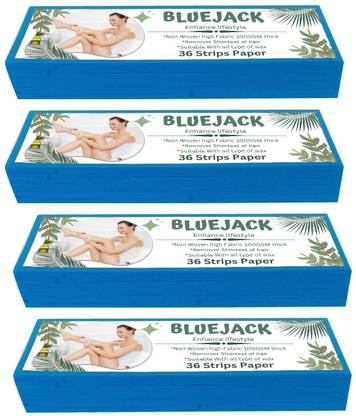 Bluejack Wax Strips Paper Non woven Wax Strip for Hair Removal Plain Waxing Strips Blue Strips