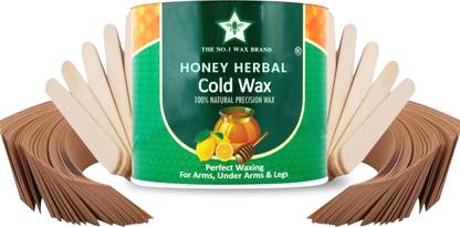 HONEY HERBAL Best Cold Hair removal wax for smooth and pefect waxing with strips and stick(Cold WAX 600GM)600GM Wax