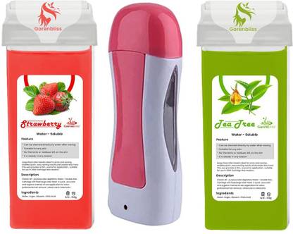 BITLING ENTERPRISE Strawberry and Tea Tree Roll-On Wax Refill With Hair Removal Roll On Wax machine Wax