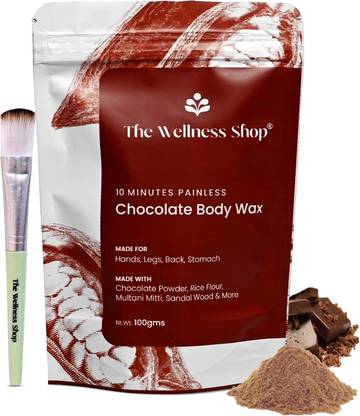 द वेलनेस शॉप चॉकलेट रिमूवल पाउडर -10 मिनट फुल बॉडी वैक्स