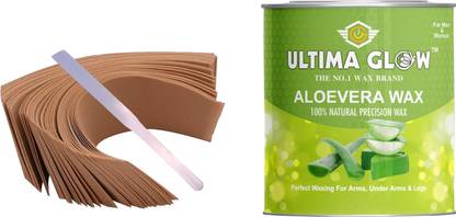 Ultima glow aloe vera wax best wax with strips and knife Quantity 500.10 Wax