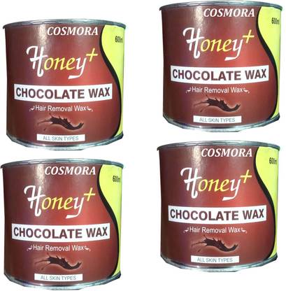 COSMORA HONEY+ COACLATE WAX HAIR REMOVAL WAX FOR INSTANT REMOVES HAIR PACK OF- 600ml x 4 Wax