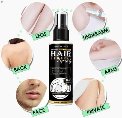 INDIANA HUDA Hair Off Hair Removal Spray 100 ml – Fast Unisex Grooming Cream