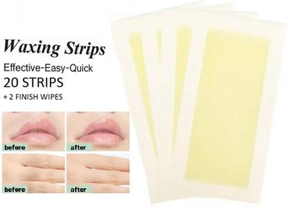 THTC Effective Face Wax Strips 20 + 2 Wipes Strips