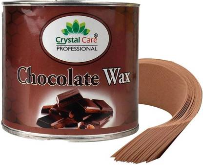 Crystal Care Professional Chocolate Wax with Waxing Strips for Smooth Hair Removal, 800g Wax