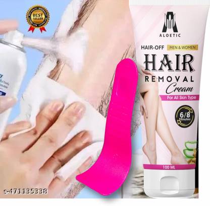 ALOETIC Hair Removal Cream for Women & Men | Instant & Painless Cream
