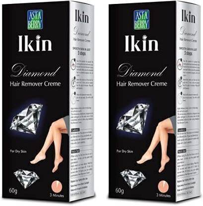 Ikin Diamond Hair Remover Cream (2 Packs, 60g Each) Cream