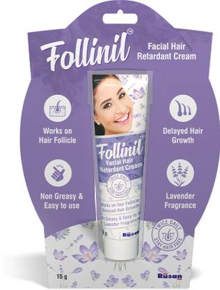 Rusan Follinil Facial Hair Retardant Cream | Delayed Hair Growth | Stay Hair Free - Cream