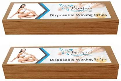 Bluejack WAX STRIPS HAIR REMOVER 72 PCS | CHOCOLATE FRAGRANCED |100GSM PREMIUM QUALITY | Non woven Fabric for Smooth Waxing Experience.2 set Strips