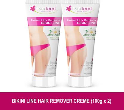 everteen Natural Bikini Line Hair Remover Creme for Women - 2 Packs (100g Each) Cream