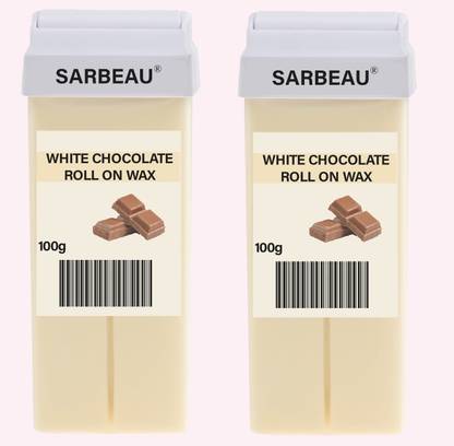 Sarbeau White Chocolate Roll-On Wax for Hair Removal | 100g Cartridge (Pack of 2)_C_091 Cream