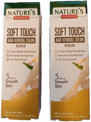 Nature's Essence Soft Touch Hair Removal Cream GOLD, 50 g each (Pack of 2) Cream