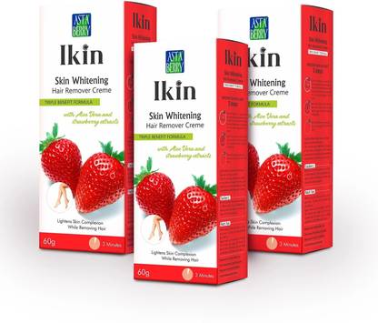 Ikin Skin Whitening Hair Remover Creme 60g (Pack of 3) Cream