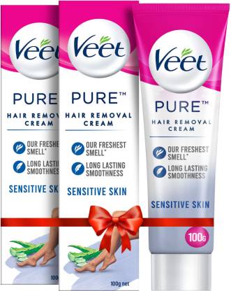 Veet Pure Hair Removal - Sensitive Skin Cream 100g,Set Of 2 Cream