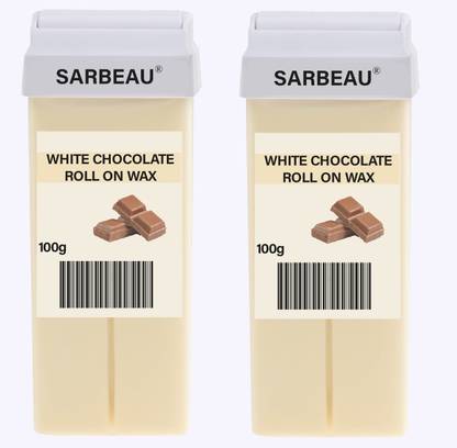 Sarbeau White Chocolate Roll-On Wax for Hair Removal | 100g Cartridge (Pack of 2)_C_141 Cream