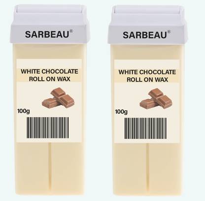 Sarbeau White Chocolate Roll-On Wax for Hair Removal | 100g Cartridge (Pack of 2)_C_200 Cream