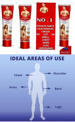 BLUE VALLEY Men's private hairs removal cream har jagah ke baal saaf kare Cream