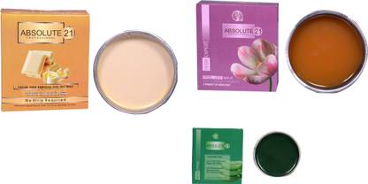 ABSOLUTE21 WHIET CHOCOLATE ALOE VERA FACIAL PEEL OFF FACE WAX COMBO KIT PACK OF 2 8GM EACH Wax