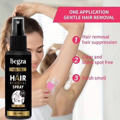 Hegza BareEase Spray – Hair Removal Cream for Arms, Legs, and Underarms Cream