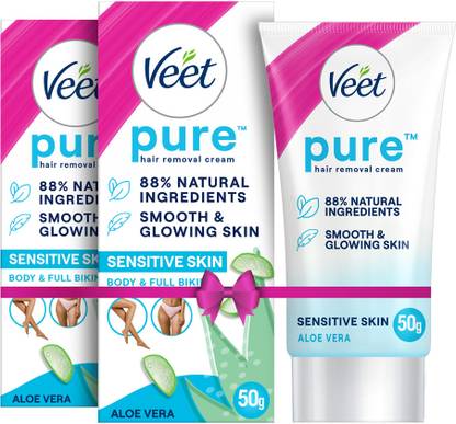 Veet Pure Hair Removal - Sensitive Skin Cream 50g,Set Of 2 Cream