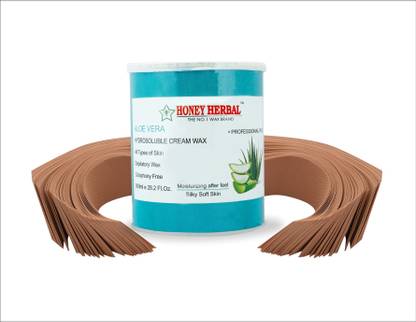 HONEY HERBAL Alovera Hydrosoluble Cream Wax (800gm) for smooth skin Cream
