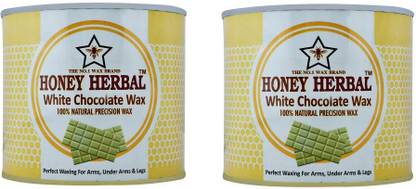 HONEY HERBAL Best White chocolate wax for perfect waxing for arms,legs and under arms( pack of 2) Wax
