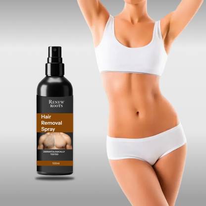 renew roots Hair Removal Cream Spray for Womens Hand, Leg & Under Arm, Painless Hair Removal Cream