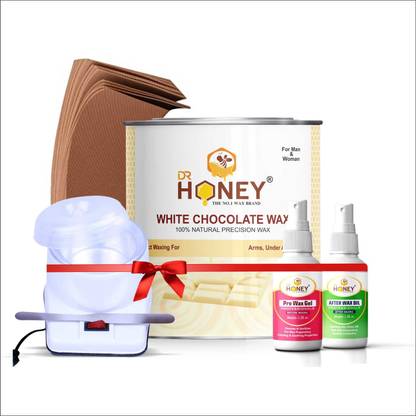 DR.HONEY white chocolate wax 600 gm after before oil heater knife honey wax 599.4 Wax