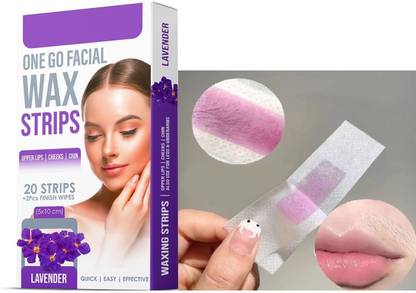 manasona Facial Wax Strips|Face, Cheek, Upper Lip & Chin Facial Wax|Painless Hair Removal Strips