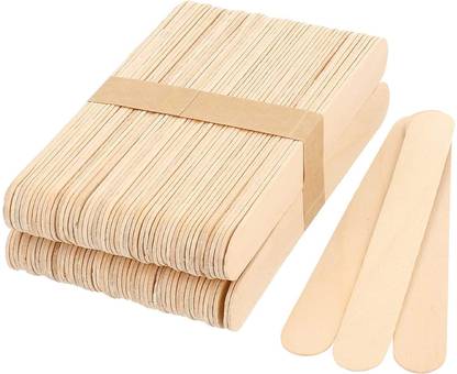Ghelonadi Wooden Wax Sticks for Eyebrow, Lip, Nose Small Waxing Applicator Sticks Strips