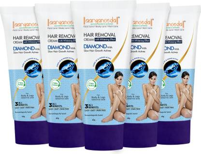 Aaryanveda Diamond Hair Removal Cream Whitening Effect Easy Fast & Pain Free Hair Remover Cream