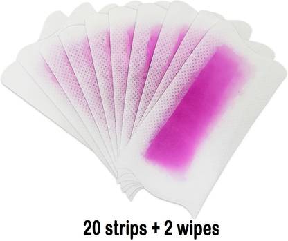 Emijun Facial wax strips upper lips ,cheeks ,chin 20 strips + 2 pcs finish wipes Strips