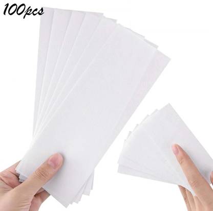 LOVHIDE 100 Pieces Non Woven Wax Strips Hair Removal Waxing Facial Body Epilating Strips